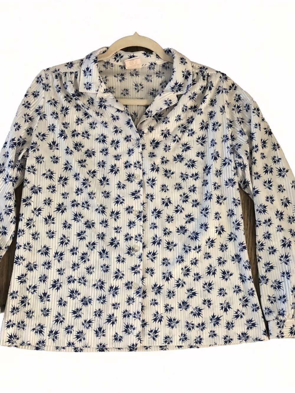 Vintage 70s Graff Californiawear Womens M Abstract Long Sleeve Button Up Blouse